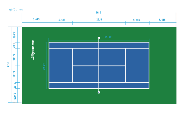 羽毛球场地标准尺寸图介绍，让你了解每个细节